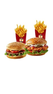 2 Kişilik Karışık Burger & Patates görseli