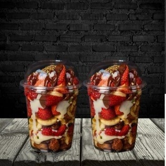 2'Li Meyve Tabaklı Dilim Waffle görseli