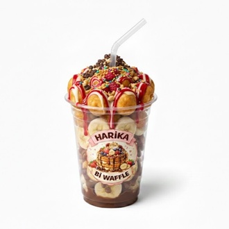 Bi Beyaz Çikolata & Frambuaz Waffle (Cup) Bardak görseli