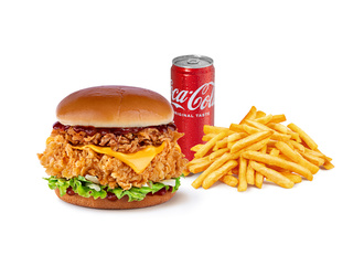 Crunchy Bbq Burger Menü görseli