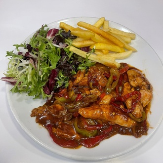 Barbekü Soslu Tavada Tavuk görseli