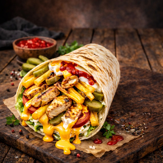 Dubai Soslu Cheddarlı Dürüm görseli