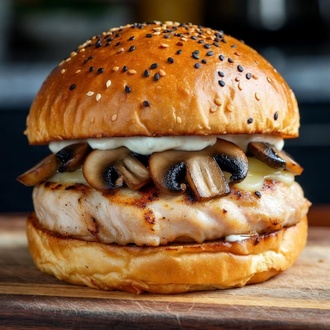 Mushroom Swiss Burger Menü görseli