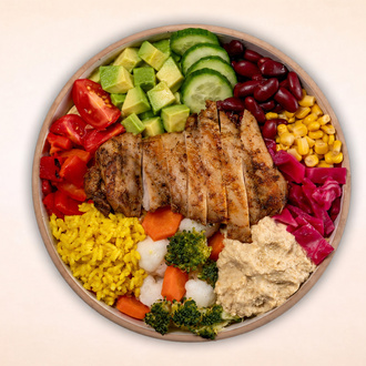 Humuslu Tavuk Pirzola Bowl görseli