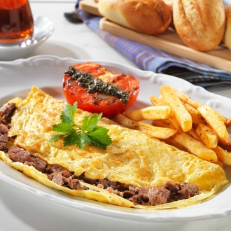 Kavurmalı Omlet görseli