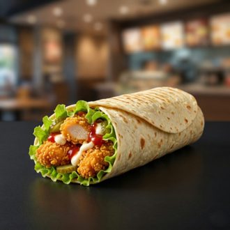 Çıtır Tavuk Dürüm (Crispy Chicken Wrap) görseli