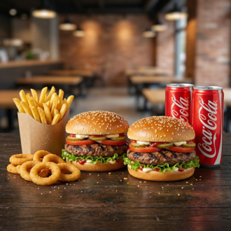 2'Li Köfte Burger Menü -Double Meatball Burger Combo görseli