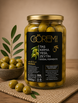 Taş Kırma Yeşil Zeytin 500G (Doğal & Katkısız) görseli