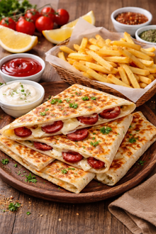 Sucuklu Kaşarlı Gözleme+patates+kola (330Ml) görseli