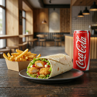 Çıtır Tavuk Dürüm Menü -Crispy Chicken Wrap Menu görseli