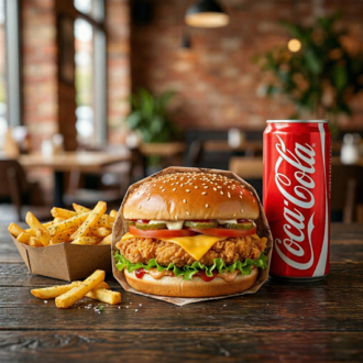 Tavuk Cheeseburger Menü -Chicken Cheeseburger Menu görseli