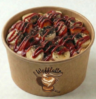Çilek Rüyası Waffle Bowl görseli
