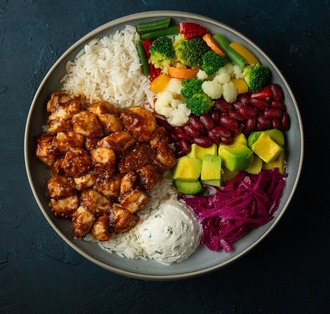 Barbecue Sauce / Barbekü Soslu Tavuk Bowl görseli