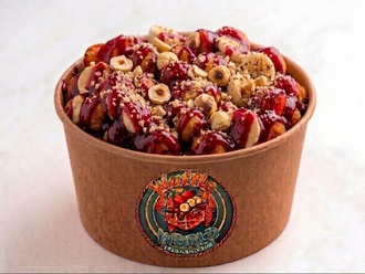 Muzlu & Çilekli & Bol Çikolatalı Waffle Bowl görseli