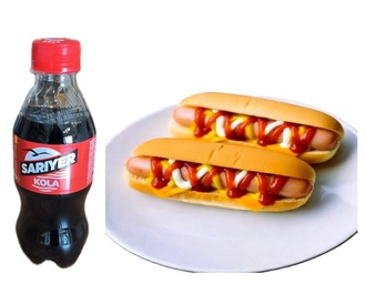 Hotdog Cheddar Peynirli + Sarıyer Kola görseli