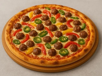 Köfteli Pizza (Büyük Boy) görseli