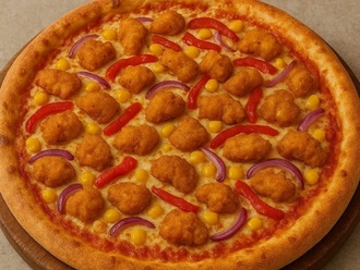 Çıtır Tavuklu Pizza (Büyük Boy) görseli