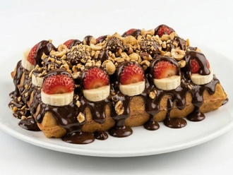 Bitter Çikolatalı Waffle görseli