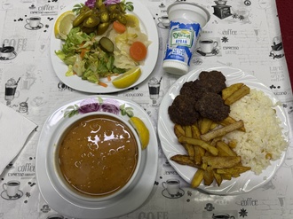 Pilav & Izgara Köfte & Patates & Ayran görseli