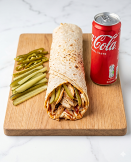 Katık Tavuk Döner Dürüm + Coca Cola (330 Ml.) görseli