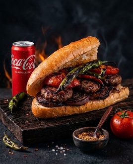 Teksen Ekmek Arası Köfte + Kutu İçecek 33Cl görseli