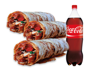 3'Lü Etibol Tavuk Döner Dürüm Menü görseli