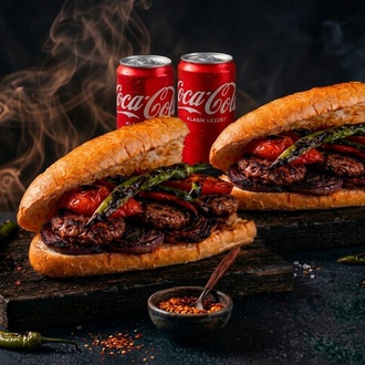 Çiftsen 2 Ekmek Arası Köfte + 2 Kutu İçecek görseli