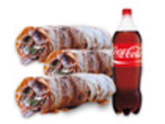 3'Lü Etibol Et Döner Dürüm Menü görseli