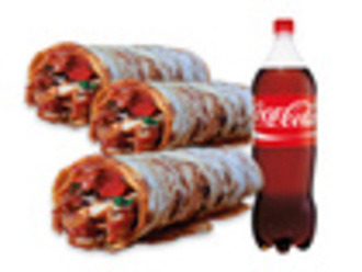 3'Lü Etibol Tavuk Döner Dürüm Menü görseli