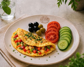 Sebzeli Peynirli Omlet görseli