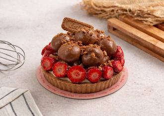 Lotuslu Çilekli Tart görseli