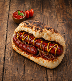 Çift Sosis Sandviç Pizza görseli