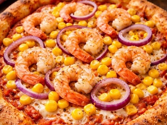 Karidesli Pizza görseli