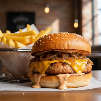 Acılı Tavuk Burger görseli