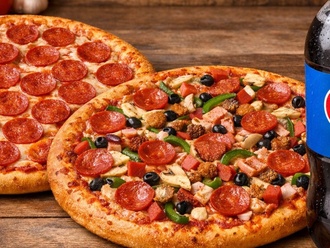 2 Adet Karışık Büyük Boy Pizza 1 Litre İçecek görseli