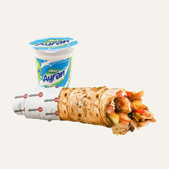 Soslu Tavuk Dürüm + Ayran görseli