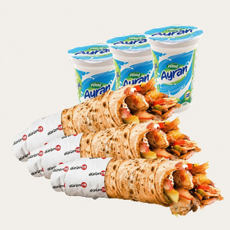 3 Dürüm + 3 Ayran görseli