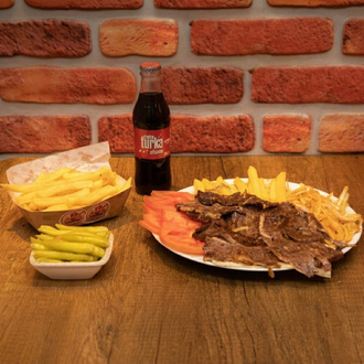 Odun Ateşinde Porsiyon Yaprak Et Döner Menü (100Gr.) görseli
