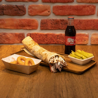 Odun Ateşinde Kaşarlı Et Döner Menü (70Gr) görseli