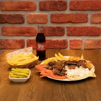 Odun Ateşinde Pilav Üstü Et Döner Menü (100Gr.) görseli