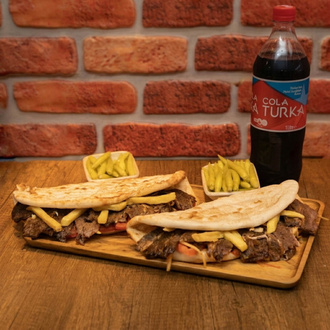 Efsane 2 Kişilik Tırnaklı Pide Et Döner Menü görseli