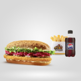 Kırmızı Lahanalı Şnitzel Burger Menü görseli