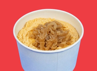 Karamelize Kırmızı Soğanlı Humus görseli