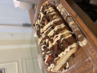 Muzlu Çilekli Waffle görseli