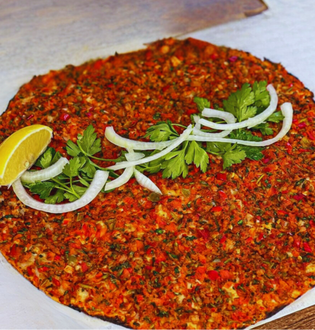5 Adet Odun Ateşinde Antep Usulü Lahmacunu + Coca Cola (330 Ml.) görseli