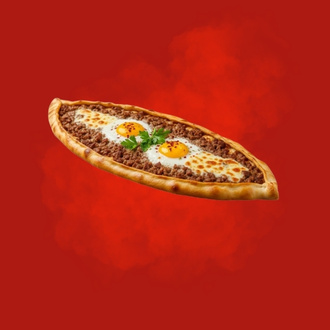Kuşbaşılı Kaşarlı Yumurtalı Pide görseli
