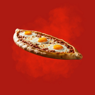 Kavurmalı Kaşarlı Yumurtalı Pide görseli