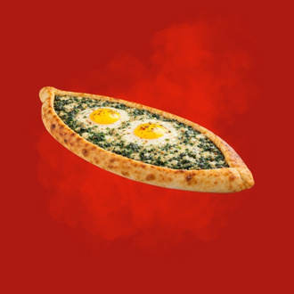 Ispanaklı Kaşarlı Yumurtalı Pide görseli
