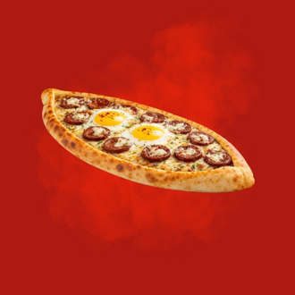 Sucuklu Kaşarlı Yumurtalı Pide görseli