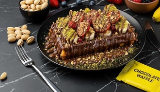 Bitter Çikolatalı Waffle (Large) görseli